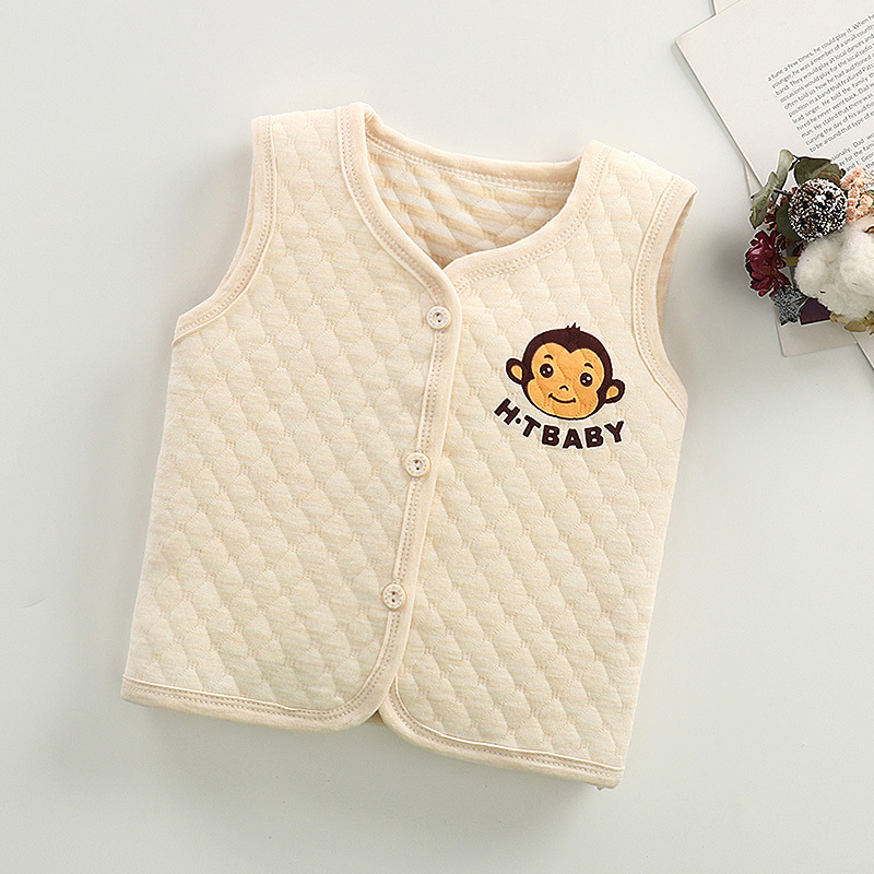 Picture of Spring New Children's Velvet Vest Baby Thickened Vest Cardigan Warm Waistcoat Baby Bottoming Top