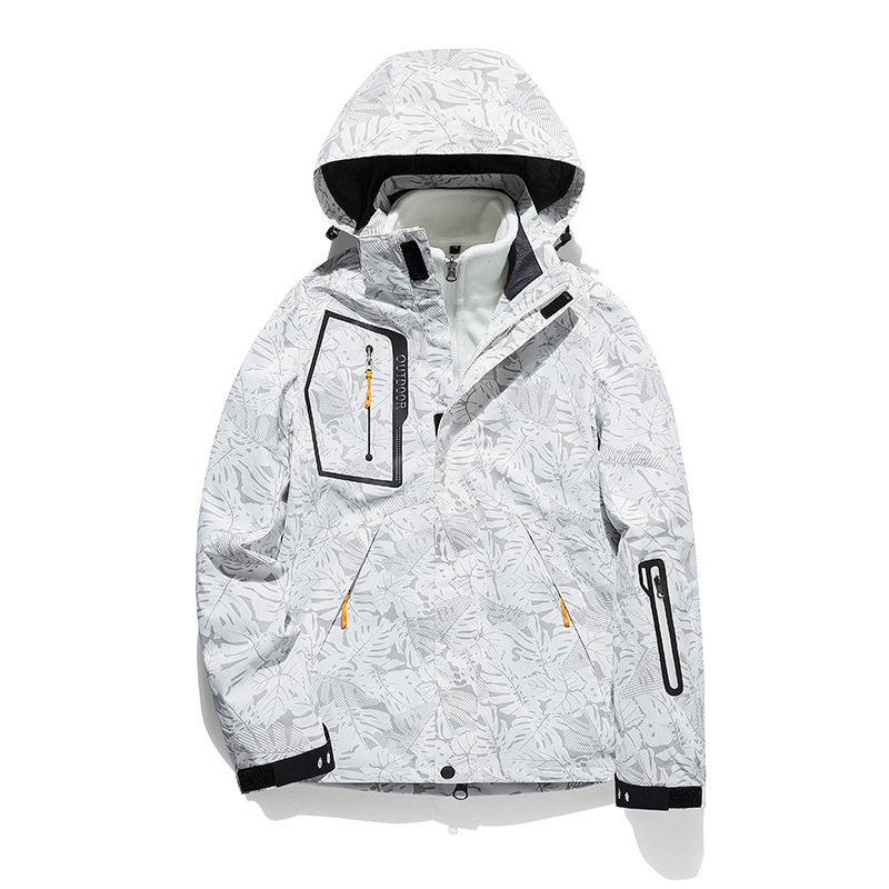 New Outdoor Mountaineering Clothes Men's Three-in-One Detachable Autumn and Winter fleece-lined Thickened Coat Couple's Jacket