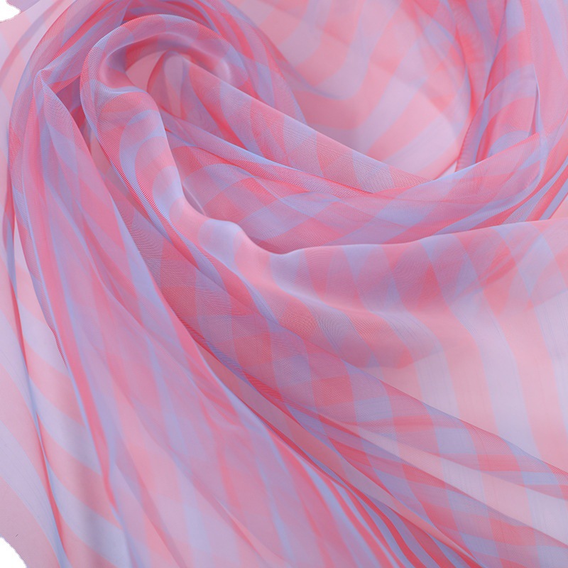 Picture of in stock wholesale zebra yarn-dyed children's clothing dress spring and summer thin fashion heaped flower fabric organza