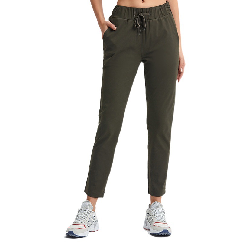 European and American New Slim Straight Pants for Women, Loose Straps, Breathable Running Sports Fitness Casual Pants Dl081