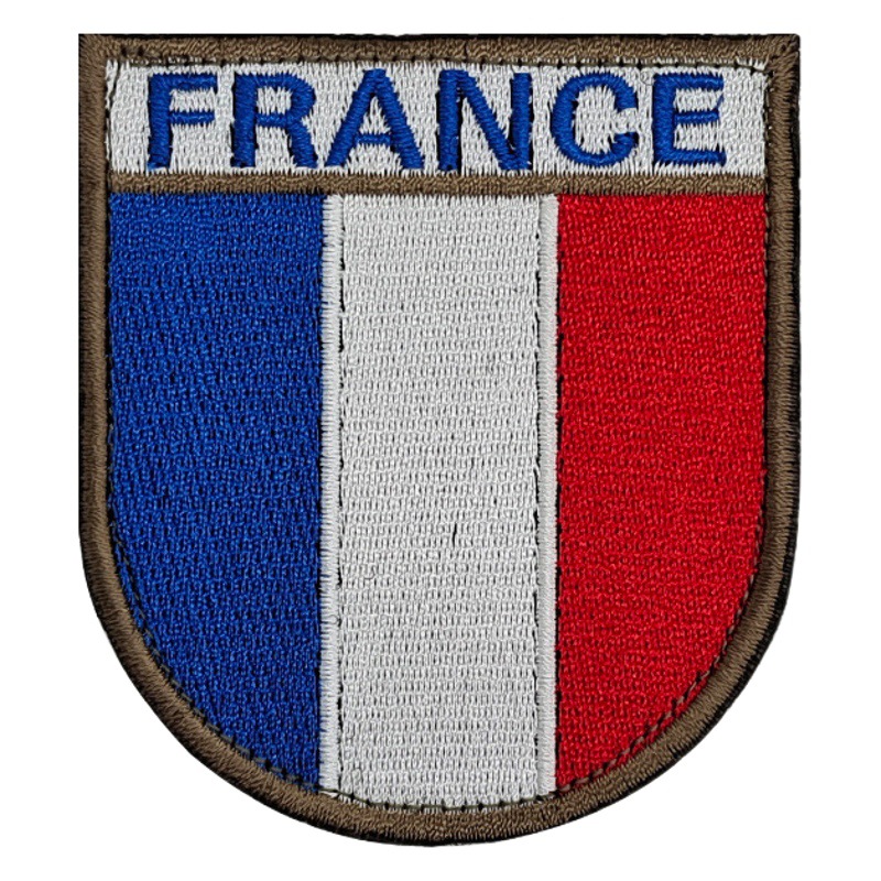 French Flag Full Embroidered Velcro Embroidered Badge FRANCE Multi-color Clothing Accessories Cross-border Source
