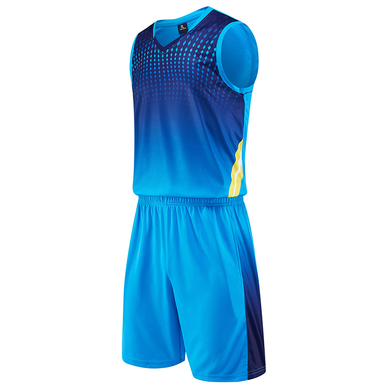 Picture of Summer new dry breathable outdoor sports leisure gradient basketball suit manufacturers wholesale printed logo printing