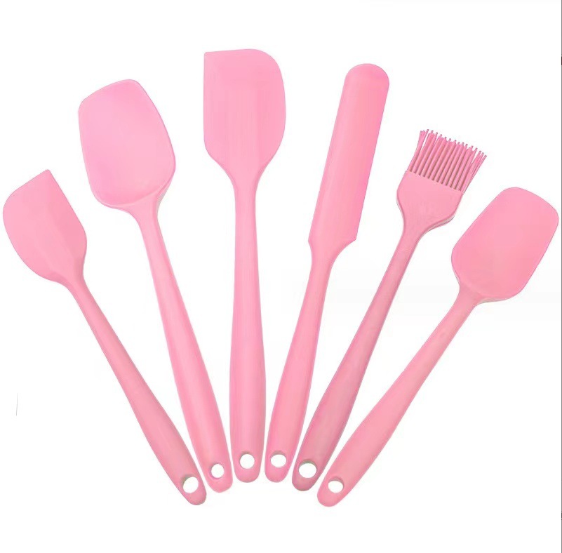 Picture of In stock kitchen baking cream Spatula Silicone six-piece baking scraper silicone brush baking suit small scraper