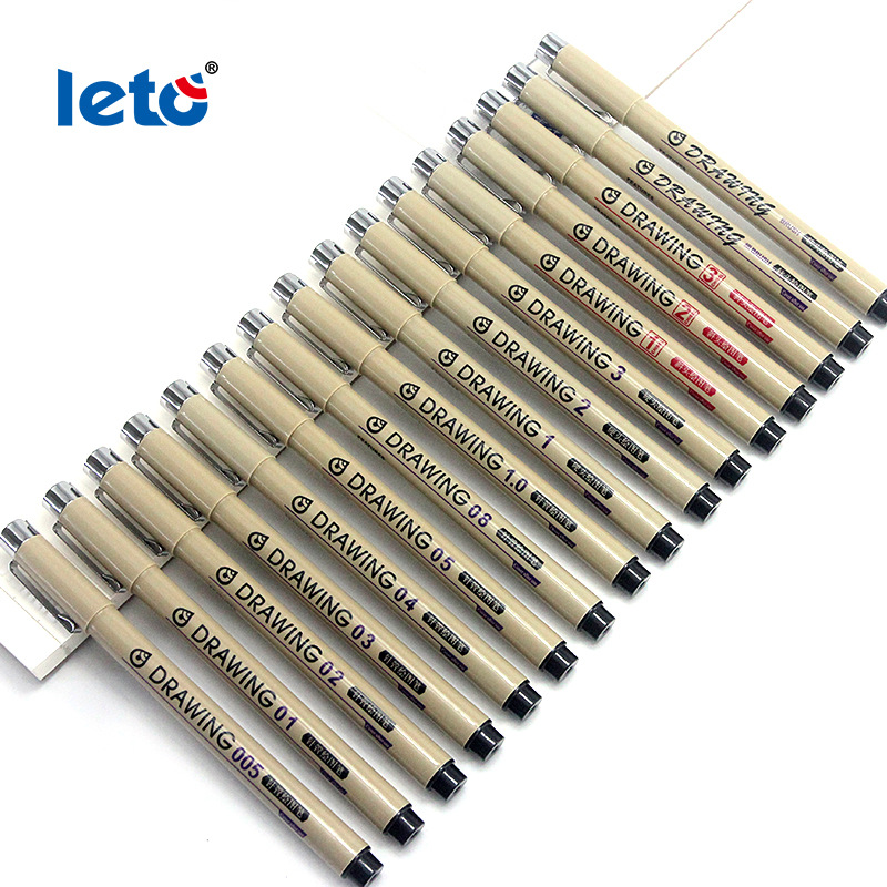 Needle pen cherry blossom with waterproof Hook pen drawing pen hand-painted design art sketch black needle 12 sets