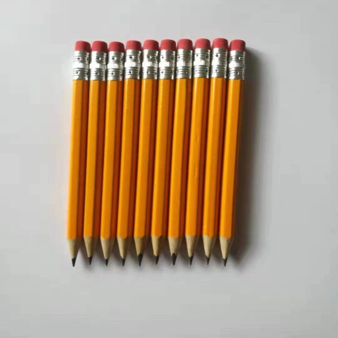 Picture of Log Short Pencil with Eraser Golf Pencil Hexagonal Round Club Hotel Conference Pencil
