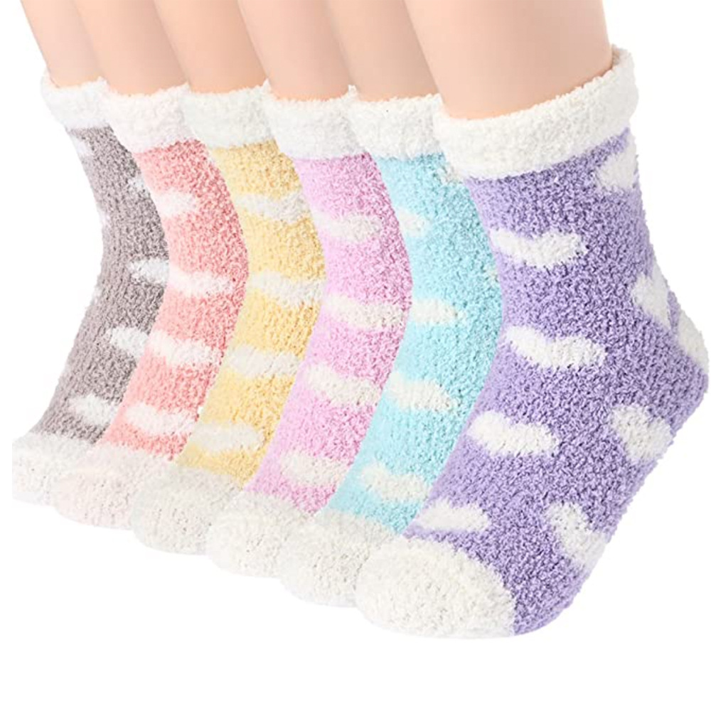 Picture of Coral fleece anti-lint Amazon hot floor socks in autumn and winter thick warm sleep socks KC01