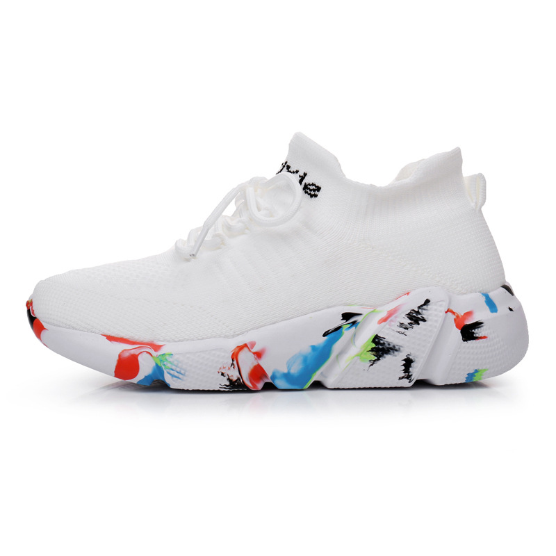 Picture of Cross-border sneaker shoes for men and women spring and autumn breathable fly woven elastic socks shoes knitted soft bottom socks running shoes