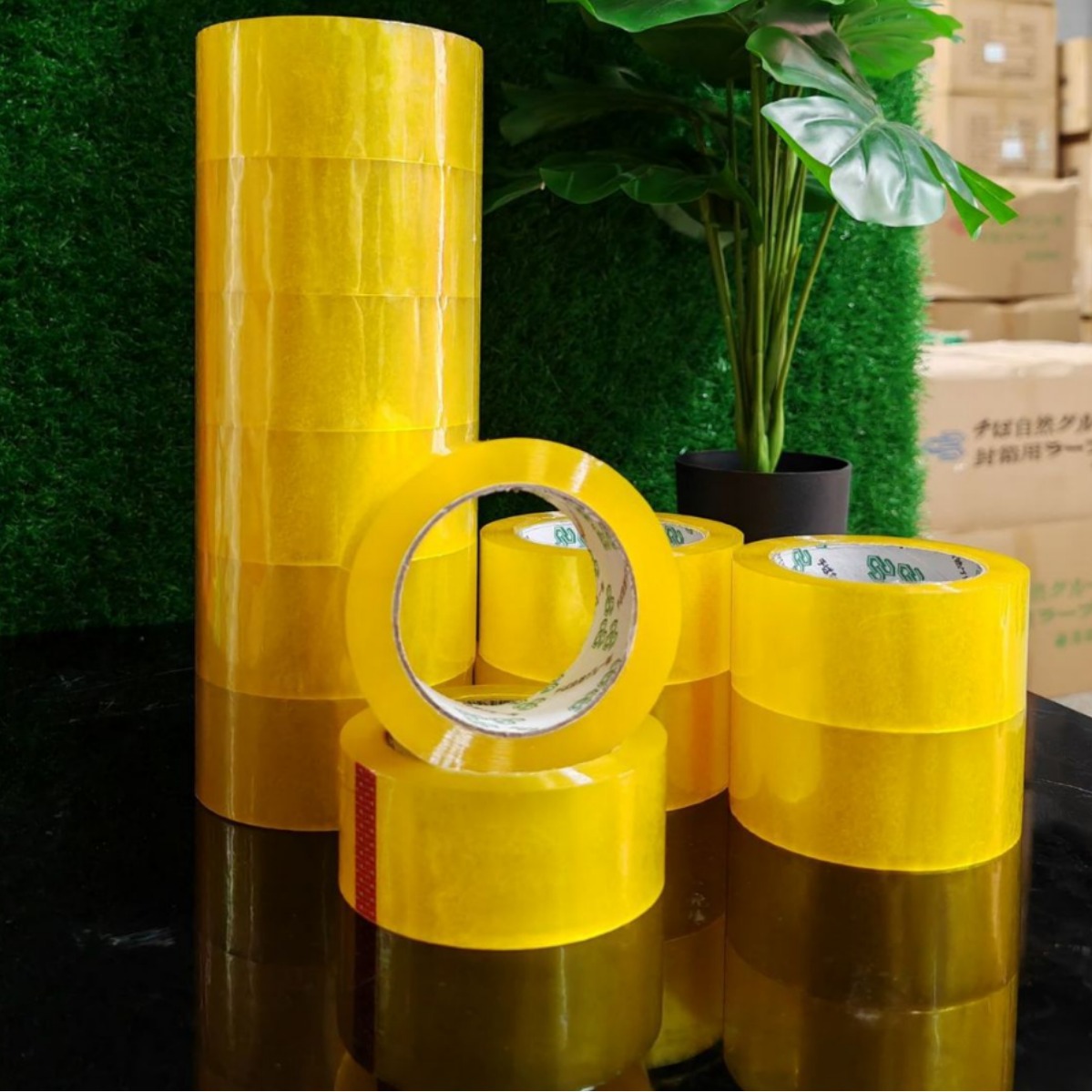 48 Wide * 15 Thick Large Roll Transparent Yellow High-Viscosity Tape Custom Packaging Transparent Tape Full Box High-Viscosity Sealing Tape