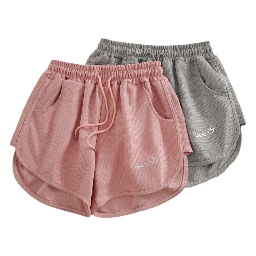 Waffleship Sports Shorts Women's Summer Korean-style Loose Loose Loose Slim-fit Long Leg Long Student A- line Wide Leg Hot Pants for Women