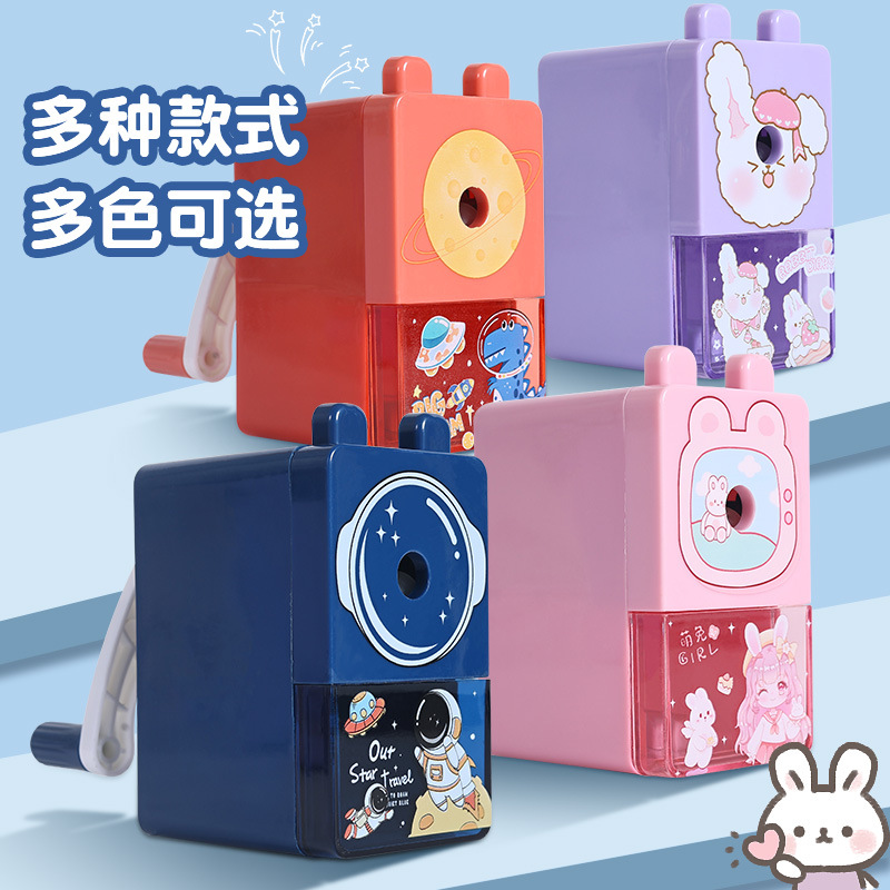 Picture of Oberchan Mini small size Pencil sharpener Cute Stationery Small Portable Spin Pencil sharpener for Children and Primary School Students
