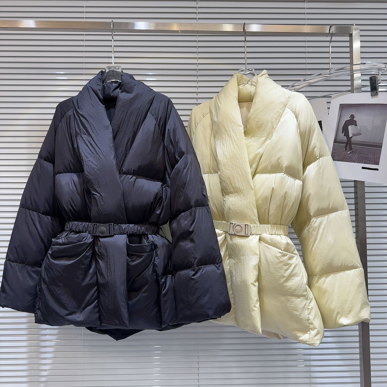 Women's Korean Style Cotton Outwear, Fashionable and Versatile, Casual Waist Design, Elegant, Warm Bread Outwear, Winter Warm Thick Outwear, Trendy