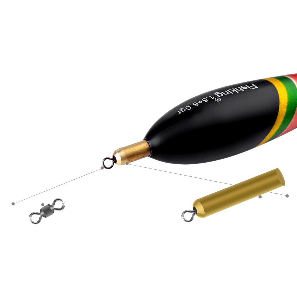 Cross-Border Popular Copper Drop Float 3-Pack Float Fish Float Rock Fishing Vertical Float with Lead Pendant Bal Fir Thick Tail Eye-Catching