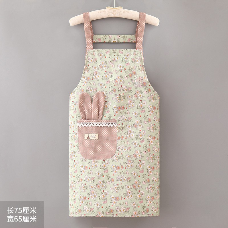 Picture of Canvas Cotton Apron Kitchen Household Wipe Hand Strap Pure Cotton Women's 2023 New Style Western Style Internet Celebrous Princess Cooking