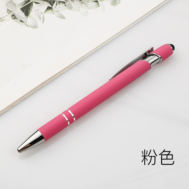 Picture of high quality Meiji Pen Metal Press Pen Aluminum Pen Capacitor Ballpoint Pen Handwriting Touch Screen Pen Advertising Gift Pen