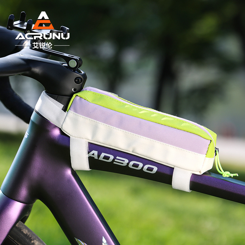 ACRUNU bicycle front beam bag mountain road bike waterproof tube bag outdoor cycling portable storage bag