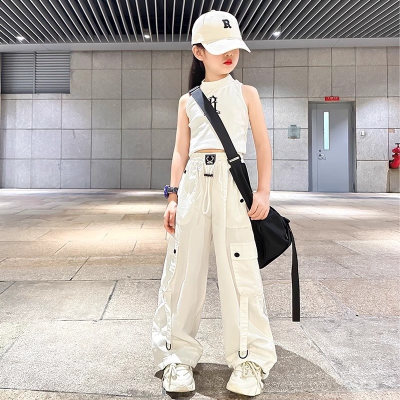 Picture of Girls' autumn overalls 2024 spring and autumn new big children's white pants suit girls fashionable trousers