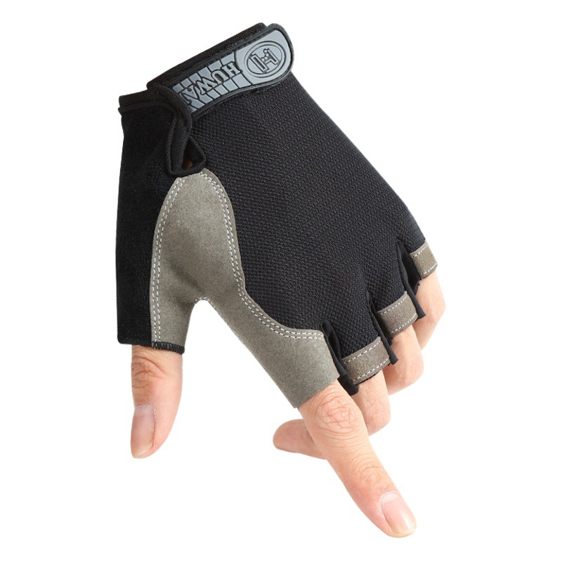 Wholesale spring and summer half finger gloves men and women sports cycling mountaineering travel fishing breathable yoga fitness quick-drying