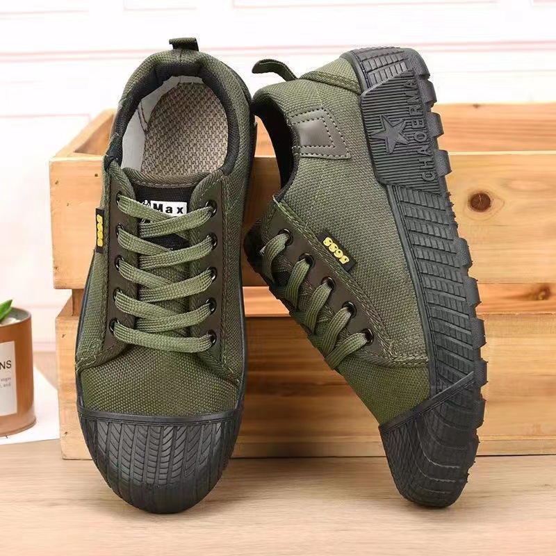 Jiefang shoes new summer high and low canvas breathable wear-resistant non-slip outdoor construction site labor protection dad good shoes