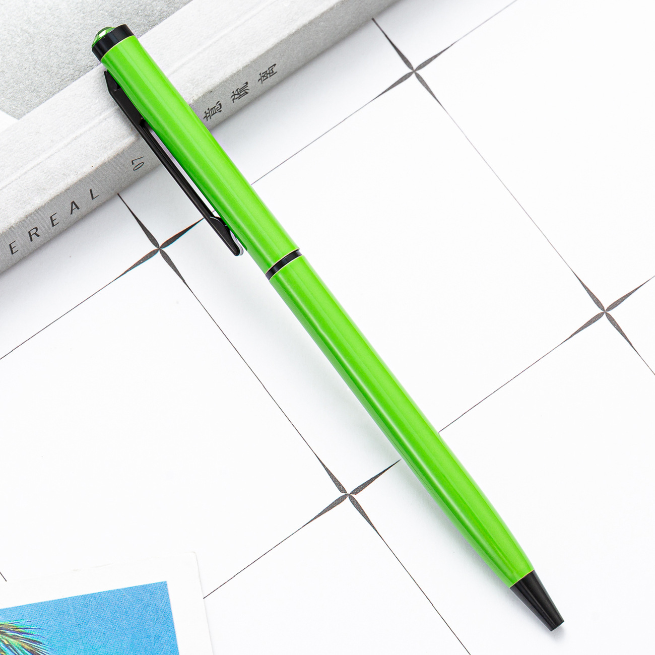 Picture of Metal pen flat head Gao Shi pen spot multicolored pen wholesale business advertising pen printing LOGO small Gao Shi ballpoint pen