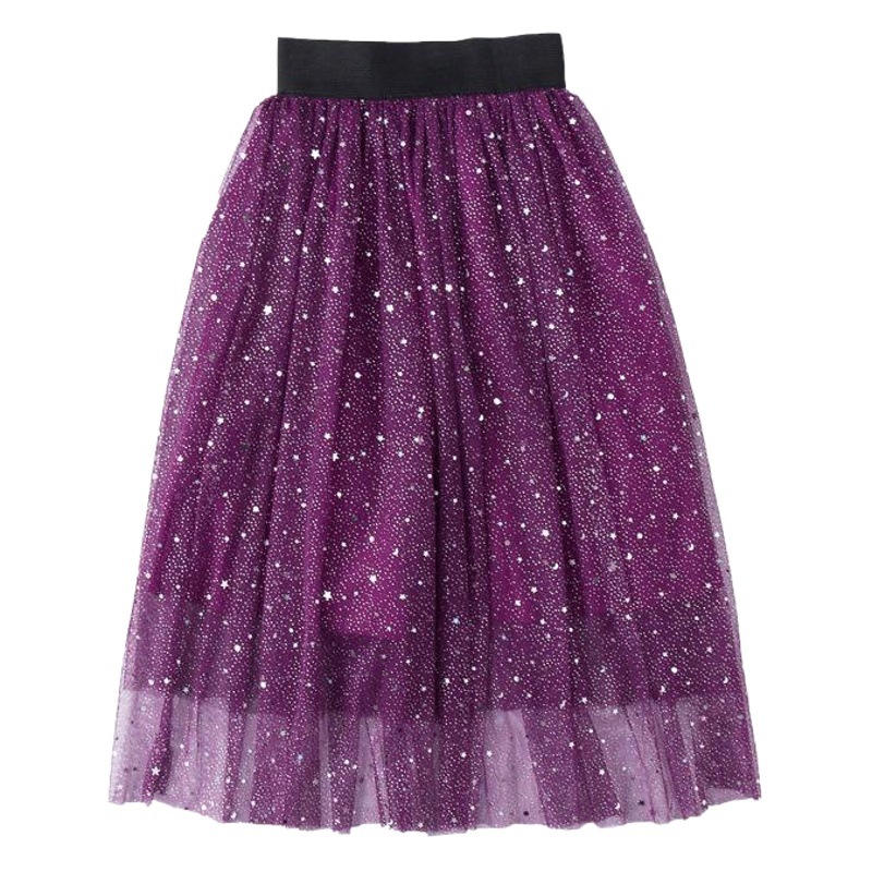 Girls' Skirt 2023 Spring and Summer New Large Children's Starry Sky Mesh Skirt Children's Veil Skirt Long Skirt Fairy Skirt