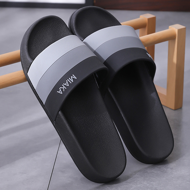 Lidani Simple Classic Home Slippers Men's Bathroom Bathing Couple Slippers All Year Round Comfortable Non-Slip Sandals Women's Slippers