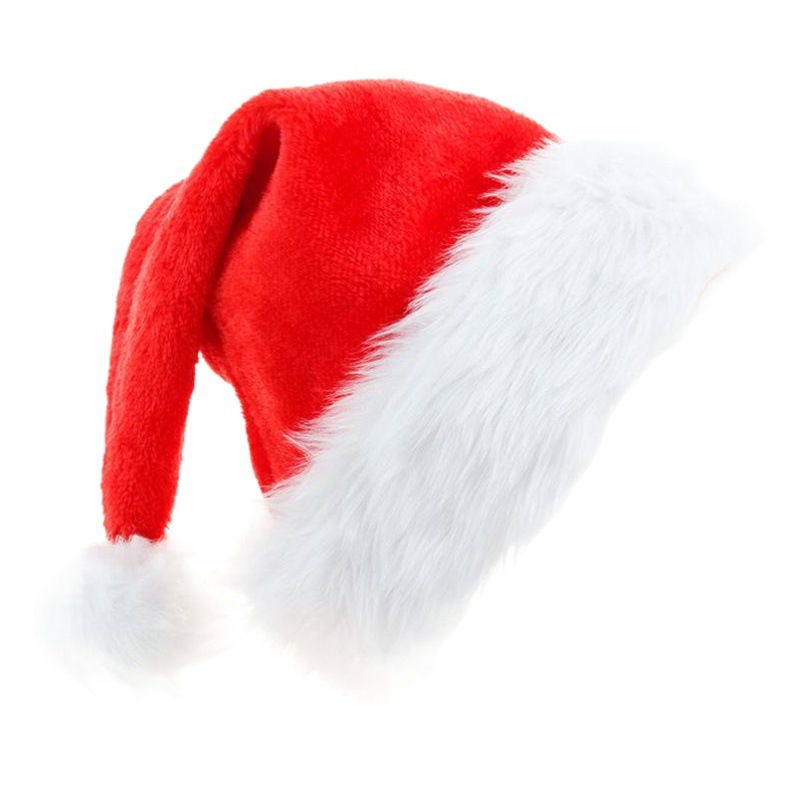 Plush Christmas Hat Christmas Plush Christmas Hat Extra Large Thickened Big Ball Christmas Hat Santa Hat