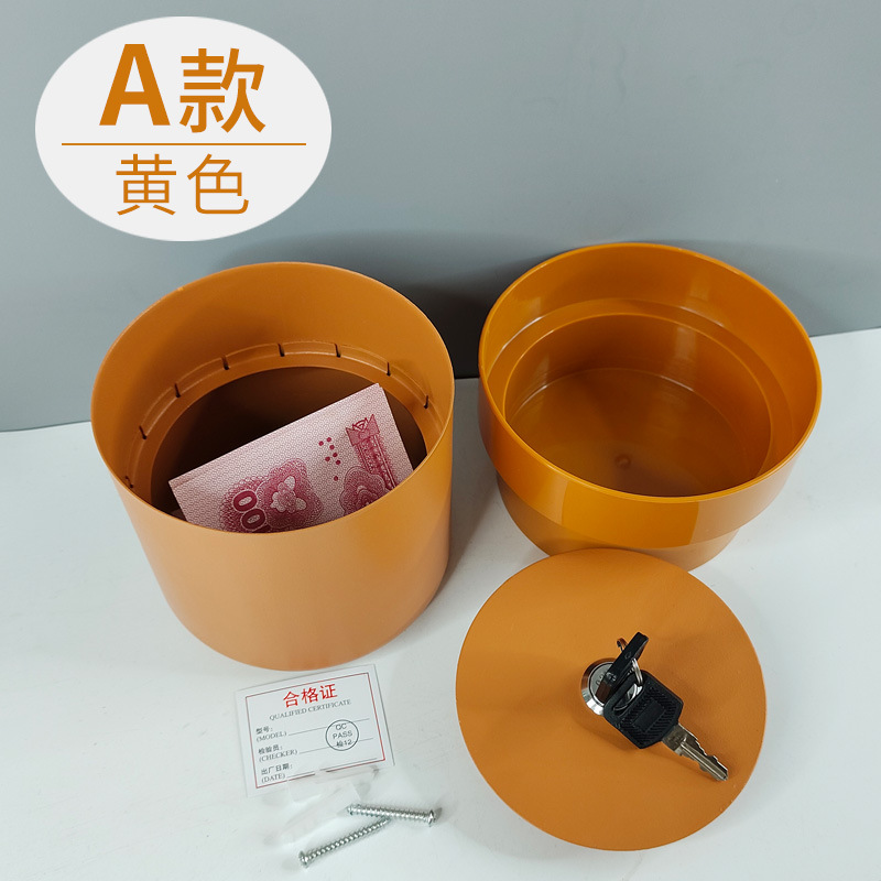 Picture of A generation of flowerpot piggy bank creative with lock iron box insurance key Mini Storage box hidden money gift