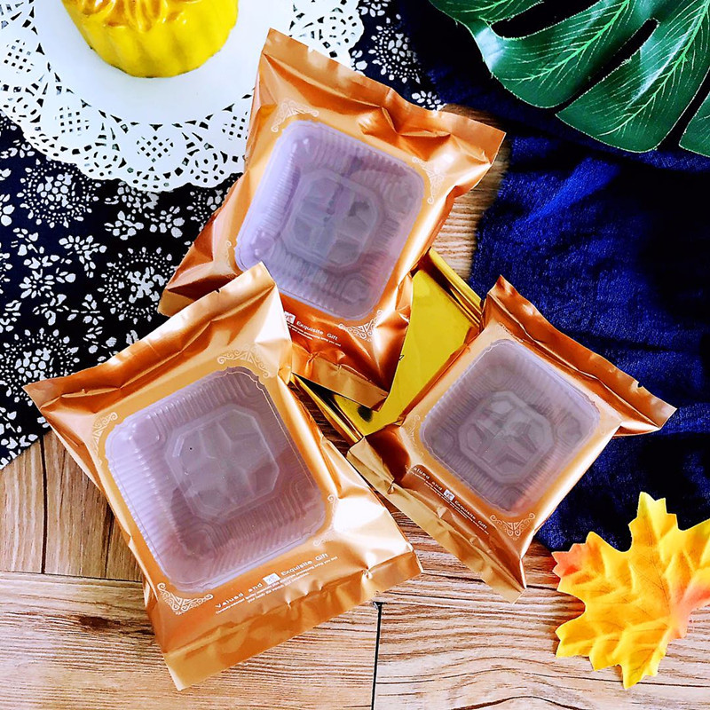 New Golden Gift 100g mid-autumn moon cake souffle bag 80g 125g scented tea snack biscuit cake bag