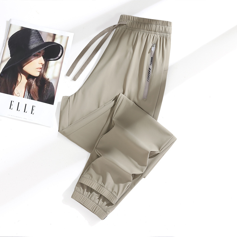 Picture of Summer New Ice Silk Pants Quick-drying Breathable Nylon Men's and Women's Elastic Soft Anti-wrinkle Cooling Couple Sunscreen Pants