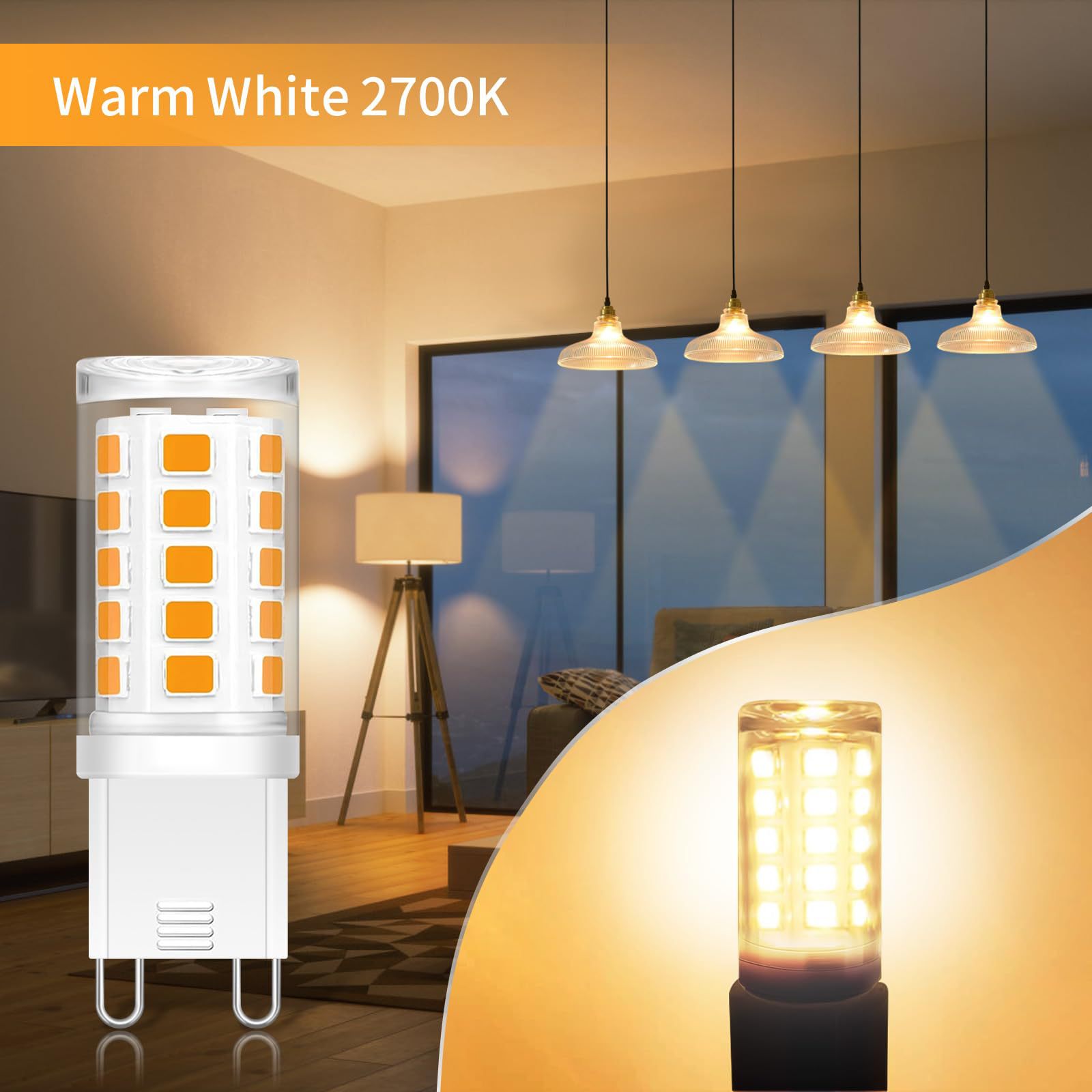 G9L Corn Lamp Led Ceramic Corn Lamp Core Flicker-Free 220V Plug-In 3W High-Voltage Flat-Pin Led Lamp