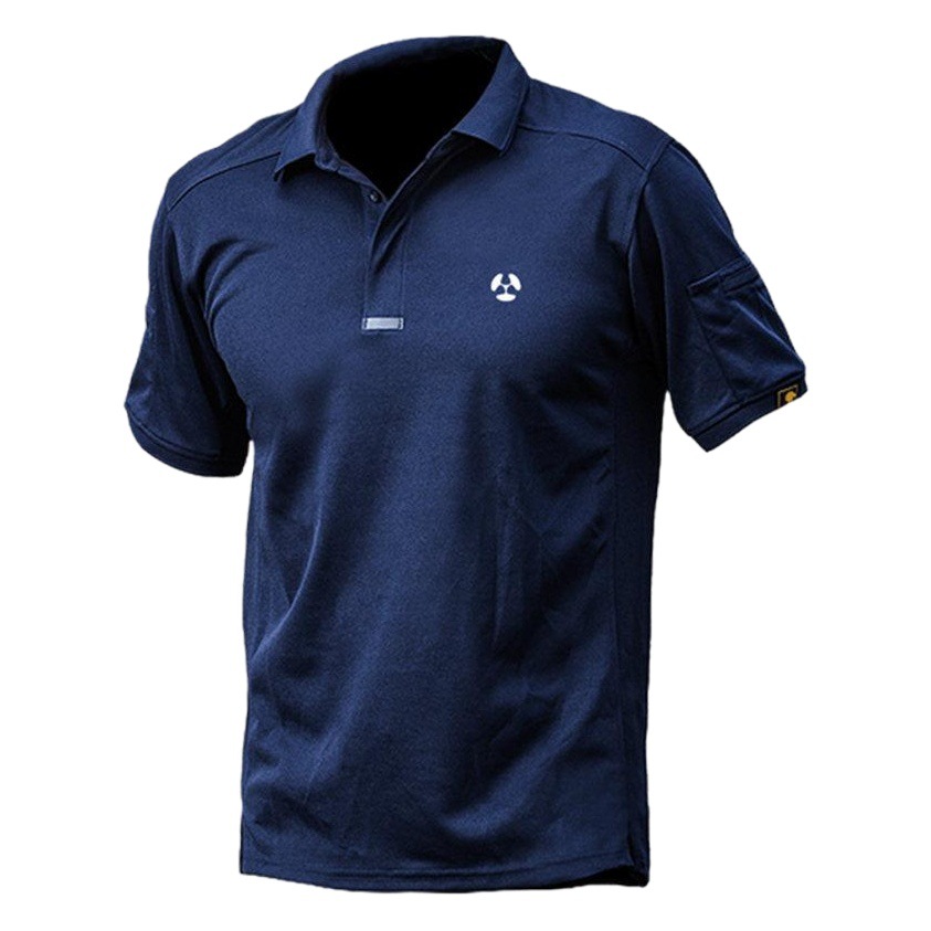 Consul lapel short sleeve multi-functional quick-drying T-shirt outdoor men's sports sweat-wicking quick-drying clothes stretch tactical T-shirt