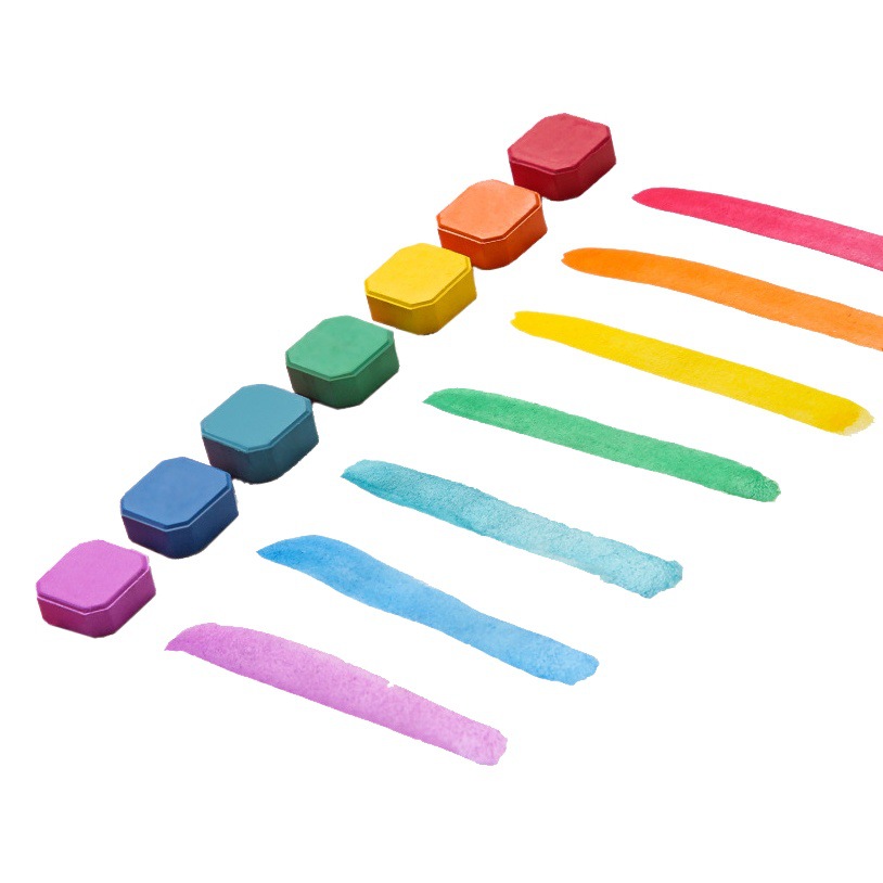 Giorgione 36 color 48 color solid watercolor paint iron box suit beginners art supplies gouache pigment