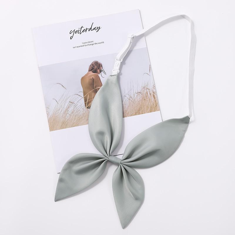 Picture of Goldfish Knot Jk Bow Tie Imitation Triangle Towel Free Slayer Suit Scarf Japanese Bow Uniform Collar wine red