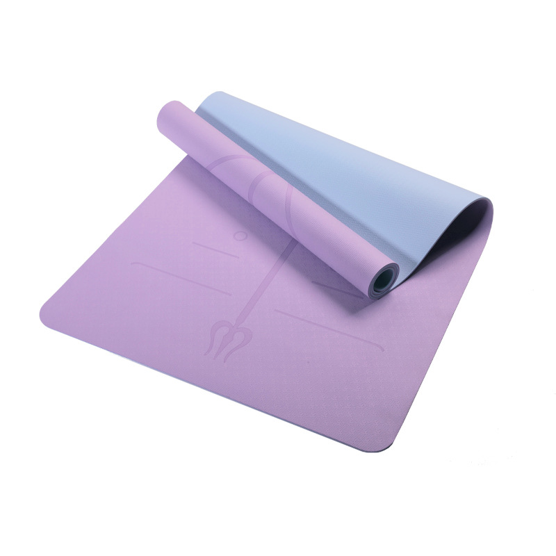 Picture of Factory direct TPE double-layer two-color body line shock-absorbing yoga mat men's and women's fitness mat wear-resistant floor mat