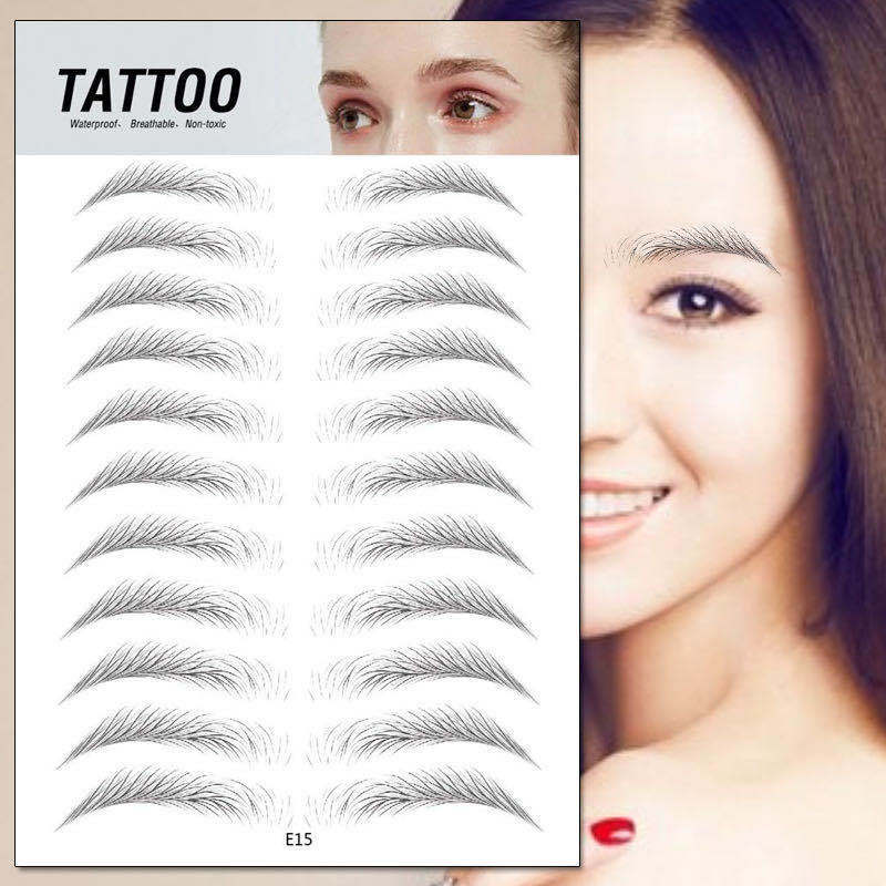 Picture of 3D Bionic Tattoo Stickers Wholesale Men and Women Semi-Permanent Waterproof Long-Lasting Simulated Eyebrow Tattoo Embroidery Lazy Eyebrow Thrush Artifact
