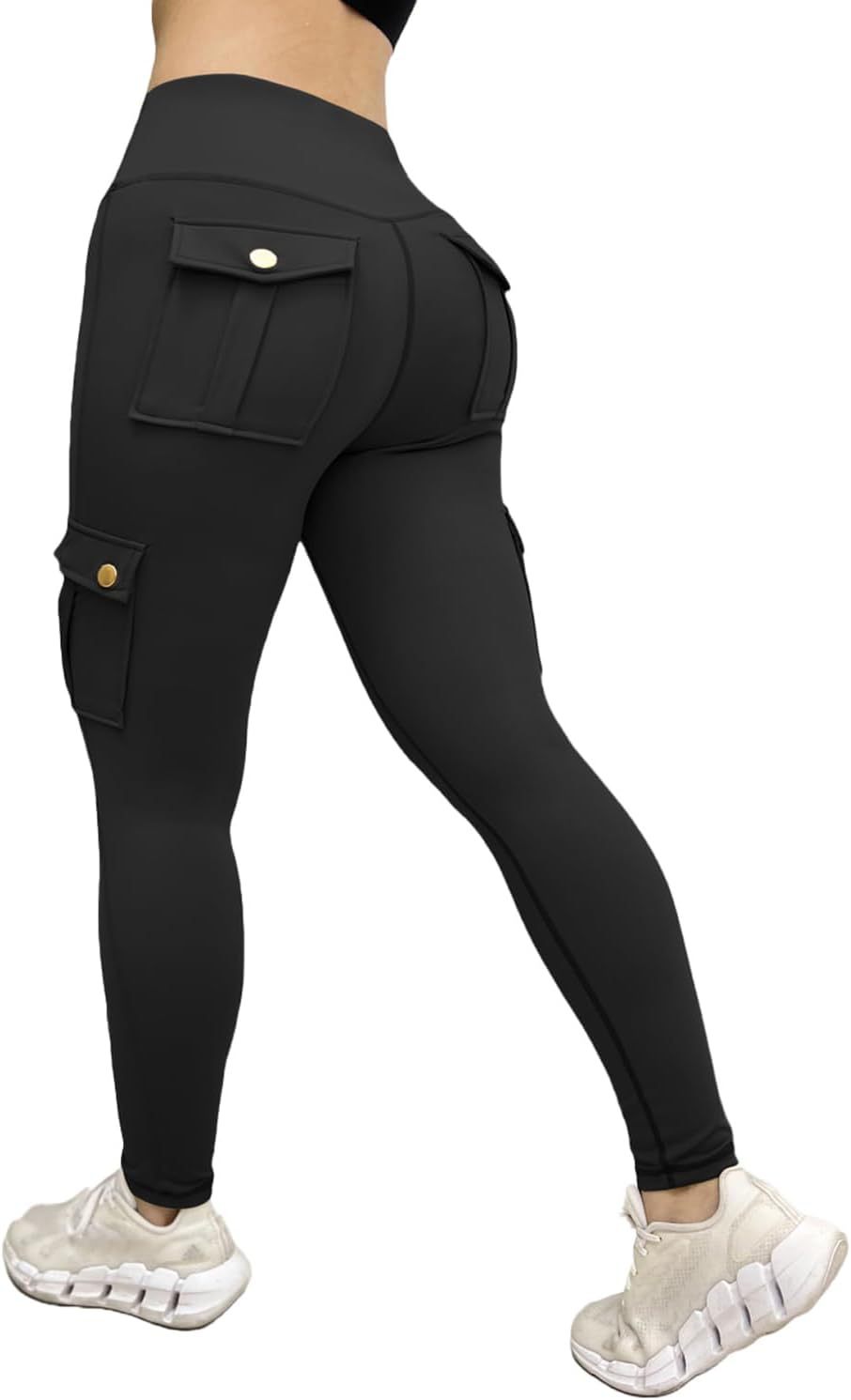 Picture of Pocket Fitness Pants Women's Stretch Tight Sexy Sports Pants High Waist Quick-drying Running Bodybuilding Pants Crowning Pants