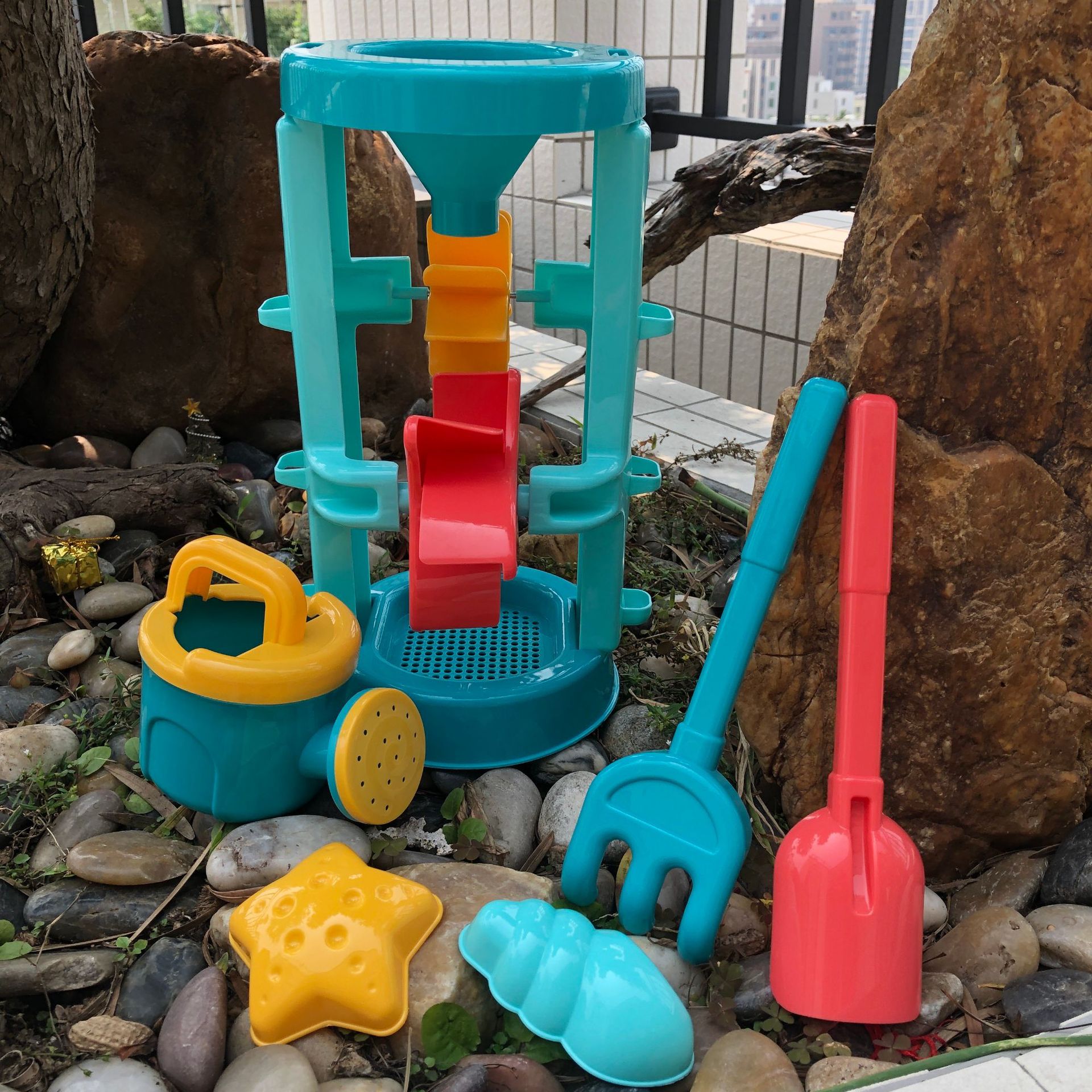 Picture of Children's large beach hourglass toy suit baby outdoor sand scoop play cassia seed beach tool
