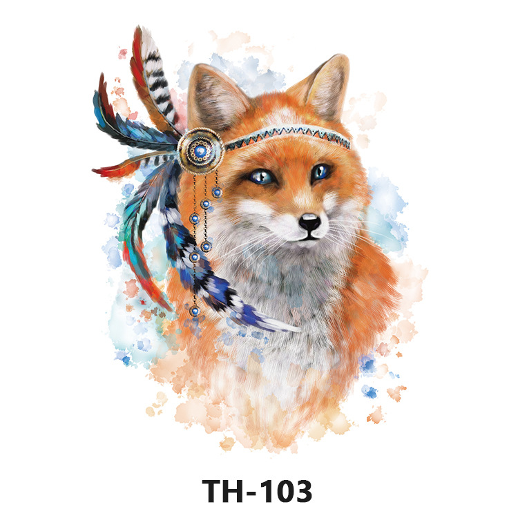 Picture of Cross-Border Manufacturer Wholesale Cartoon Color Tattoo Stickers Unicorn Black and White Animal Tiger Waterproof and Sweatproof Tattoo Stickers
