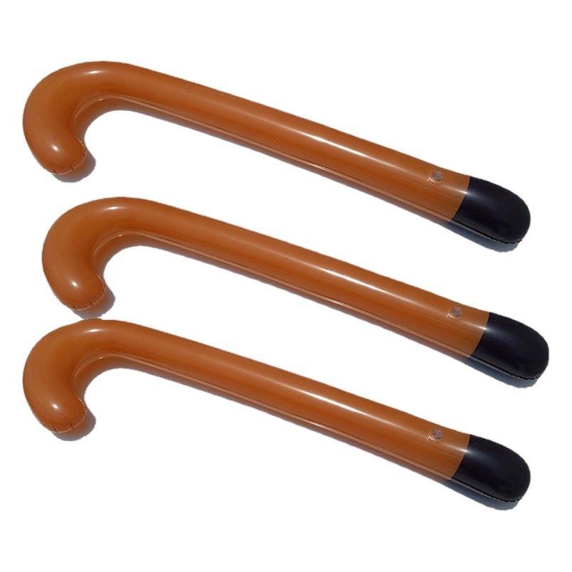 New 6-Color Christmas Inflatable Crutches Candy-Colored Inflatable Crutches Christmas Event Gifts Wholesale Magic Crutches