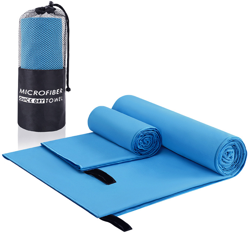 Picture of Quick-Drying Beach Towel Multi-Color Portable Quick-Drying Fitness Sports Towel Outdoor Beach Towel Mesh Bag