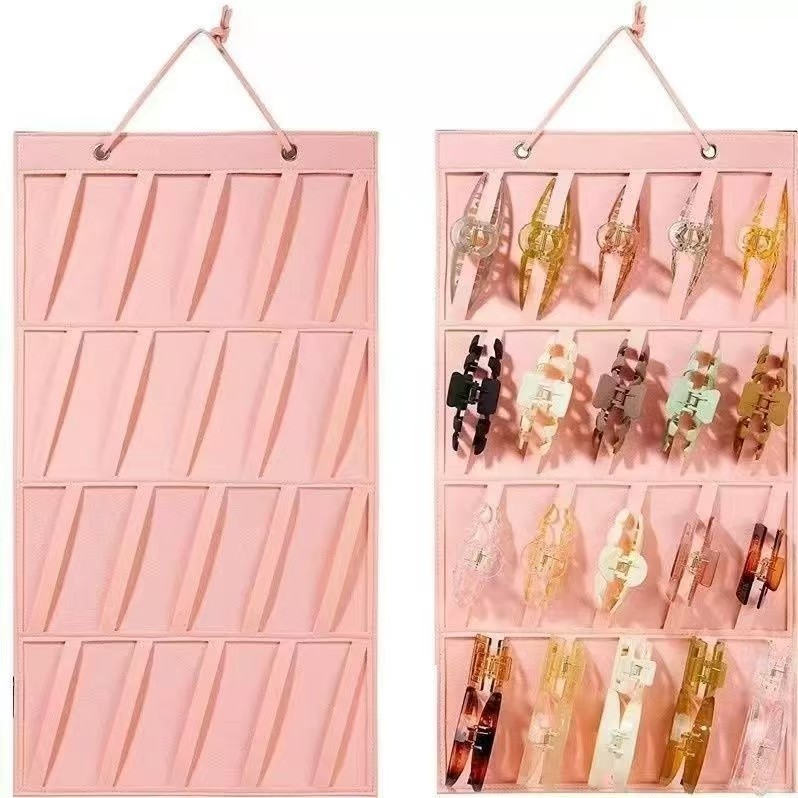 Felt Hairpin Storage Oblique Style Felt Hair Accessories Storage Hanging Bag Hairpin Hairband Storage Wall Hanging Felt Storage