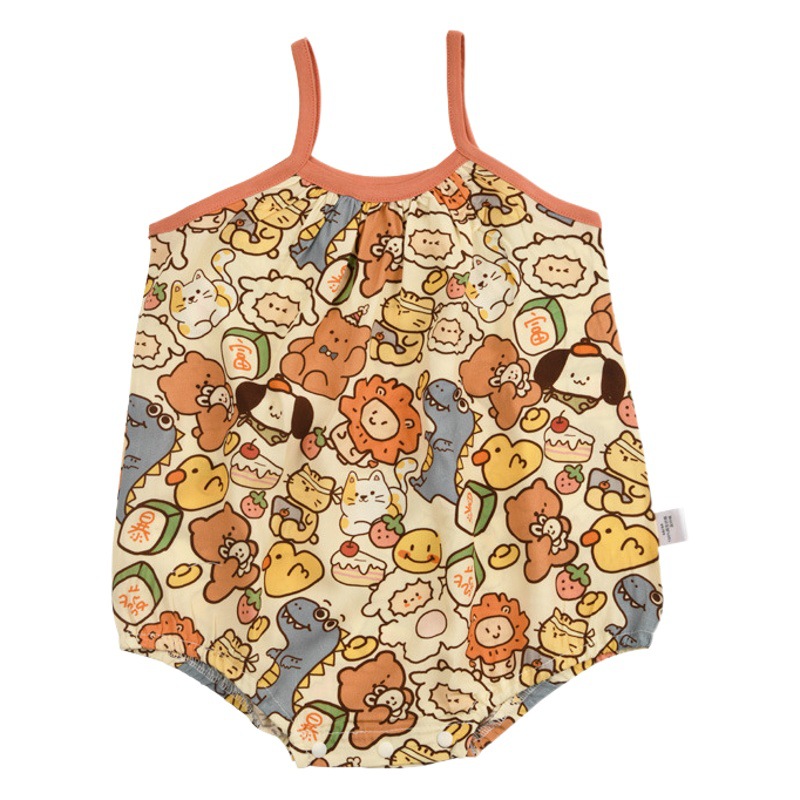 Summer Baby Sling Hare Clothes Internet Celebrity Rich Cute Super Cute Bag Fart Clothes Newborn Sleeveless Sling Bag Fart Clothes