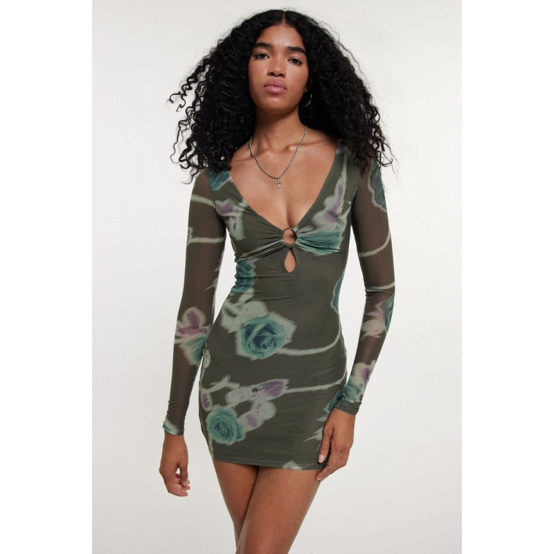 Real shot 2024 foreign trade shein cross-border Amazon independent station AliExpress Europe and the United States sexy long sleeve dress