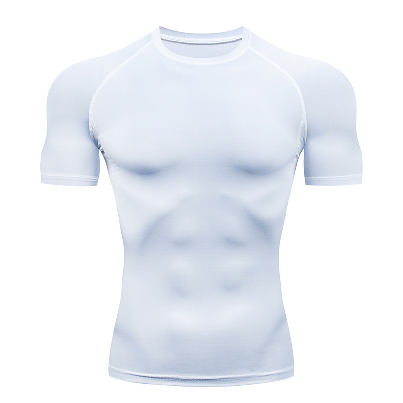 Picture of Sports Tight Quick-drying Clothes Basketball Fitness Clothes Short-sleeved Running Training Clothes High Elastic Moisture-absorbing Compression Clothes Men's T-shirt