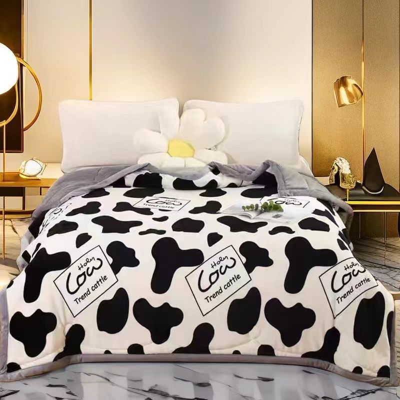 Wholesale New Milk velvet winter quilt thickened warm double-sided velvet quilt student dormitory bedding holiday gift wholesale