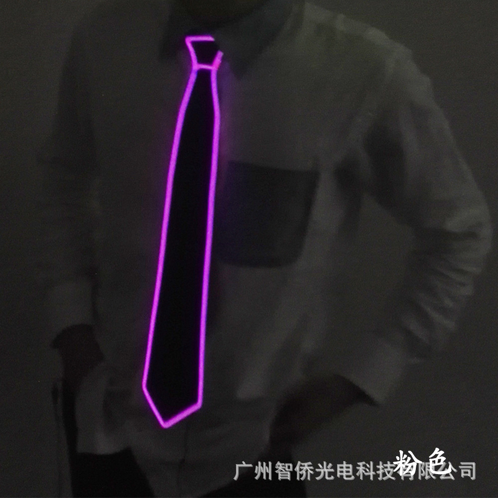 Picture of El Cold Light Luminous Tie Halloween Christmas Decoration Tie Glitter Tie Cold Light Tie Luminous Props