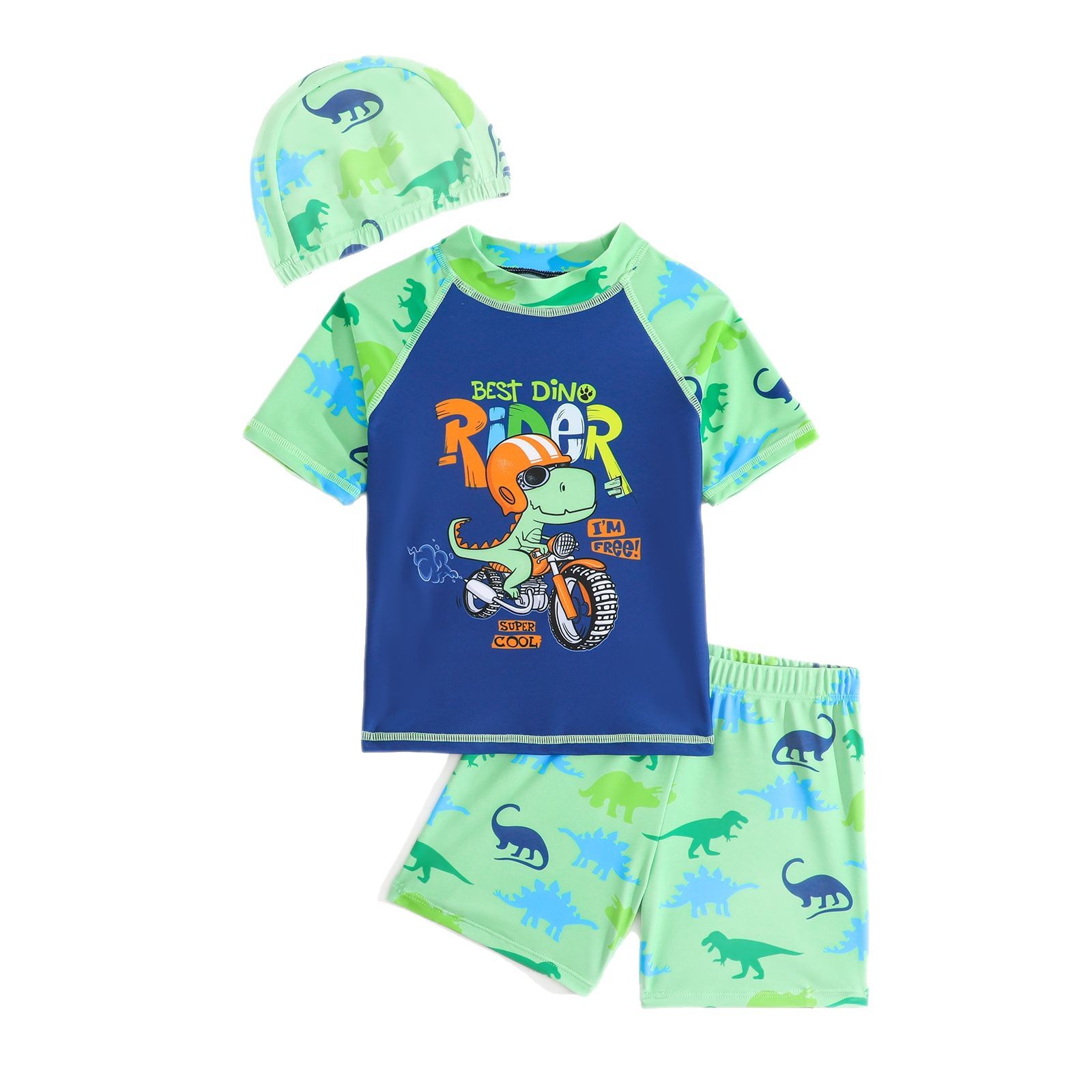 Picture of Quick-drying children's swimwear boys new small children split baby swimwear swimming trunks suit wholesale a generation of hair