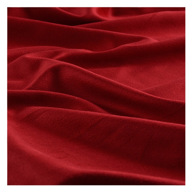 In-Stock 200g Thickened Stretch Suede Full Polyester Faux Leather Fabric for Shoes, Bags, Jackets, Clothing, and Luggage