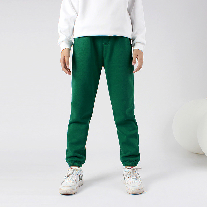 Picture of Autumn and winter Korean version of the new children's fleece-lined pants big children's solid color all-match warm pants girls' pants generation
