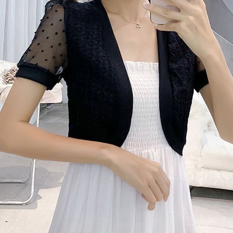 Picture of Selected fashion summer new short-sleeved chiffon shawl lace cardigan short coat thin elegant women's clothing